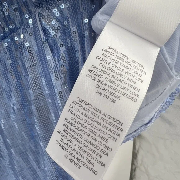 Nina Parker Light Blue Full Sequin Jogger Pant Top Matching Set Plus Size 1x - Picture 6 of 11